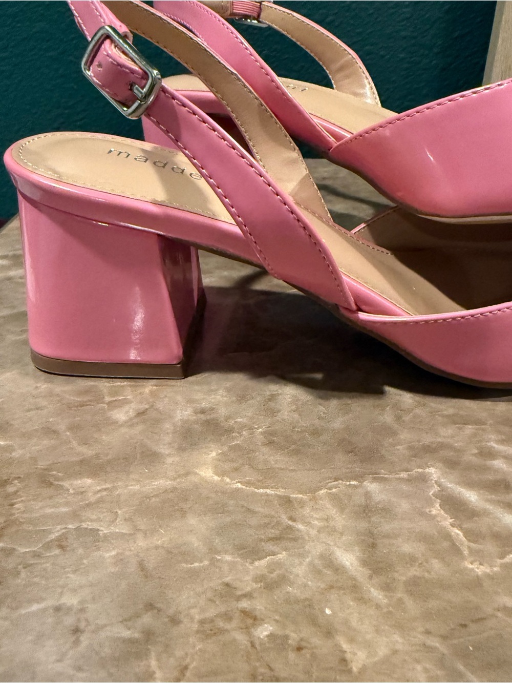 Madden Girl Bubblegum Pink Slingback Block Heels - Picture 3 of 7